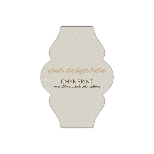Shape P6 Diecut Card | CMYK Print | 2.5" x 3.5"