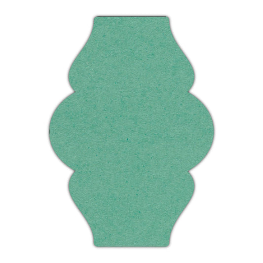 CMYK Print on Caribbean Blue Cardstock | Shape P6 | 11" x 14"