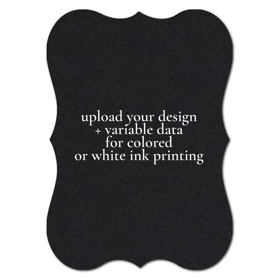 Individually Personalized Wedding Prints on Diecut Cardstock - Shape P70