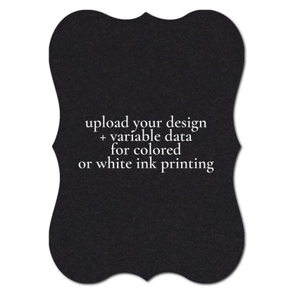 Individually Personalized Wedding Prints on Diecut Cardstock - Shape P70