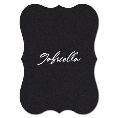Individually Personalized Wedding Prints on Diecut Cardstock - Shape P70