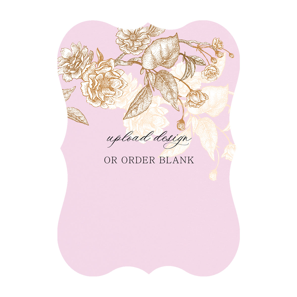 Custom Wedding Prints on Diecut Shaped Cardstock | Shape P70