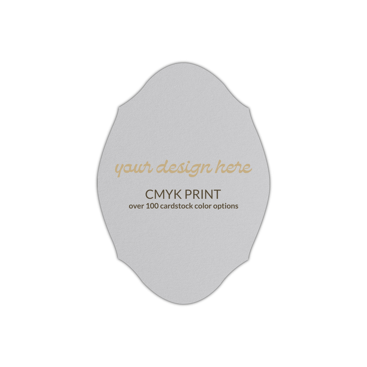 Shape P71 Diecut Card | CMYK Print | 2" x 3"