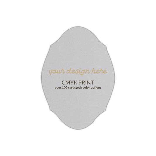 Shape P71 Diecut Card | CMYK Print | 2" x 3"
