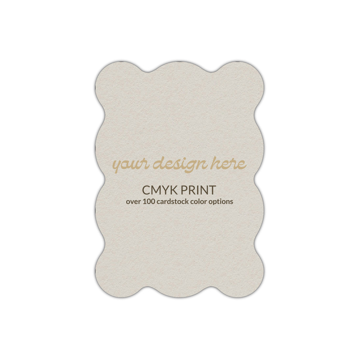 Shape P72 Diecut Card | CMYK Print | 2" x 3.5"