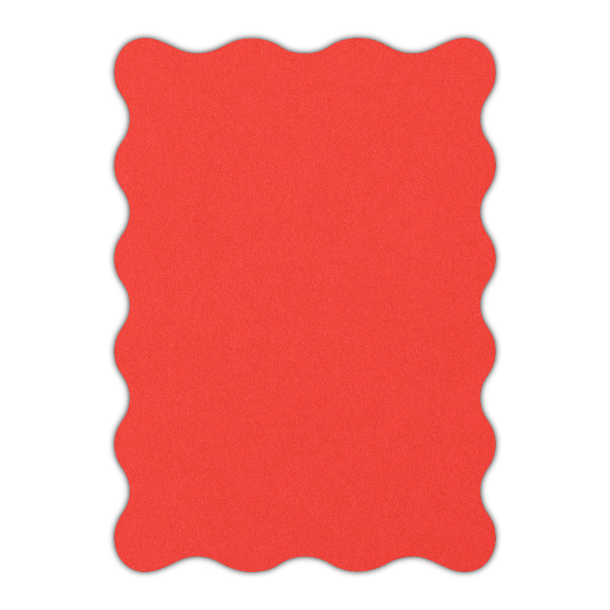 CMYK Print on Bright Red Cardstock | Shape P73 | 5" x 7"