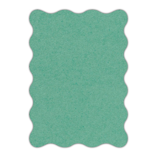 CMYK Print on Caribbean Blue Cardstock | Shape P73 | 3" x 4"