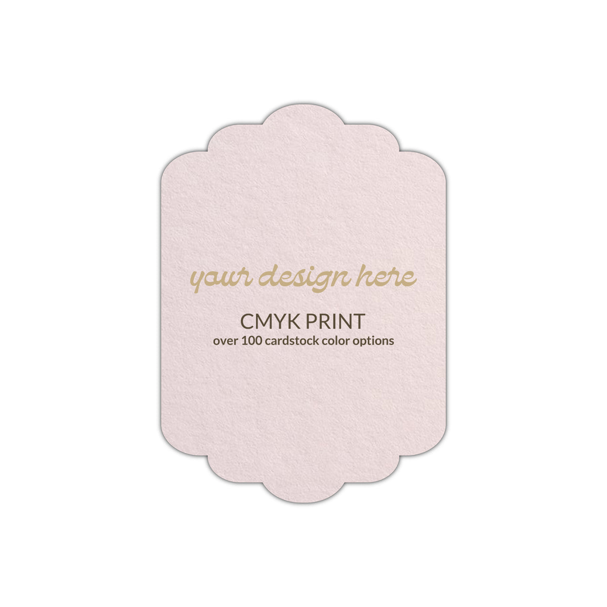 Shape P74 Diecut Card | CMYK Print | 3" x 4"