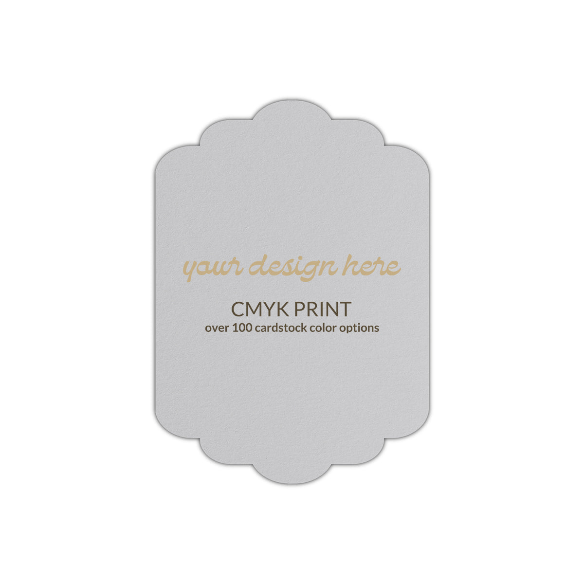 Shape P74 Diecut Card | CMYK Print | 8.5" x 11"