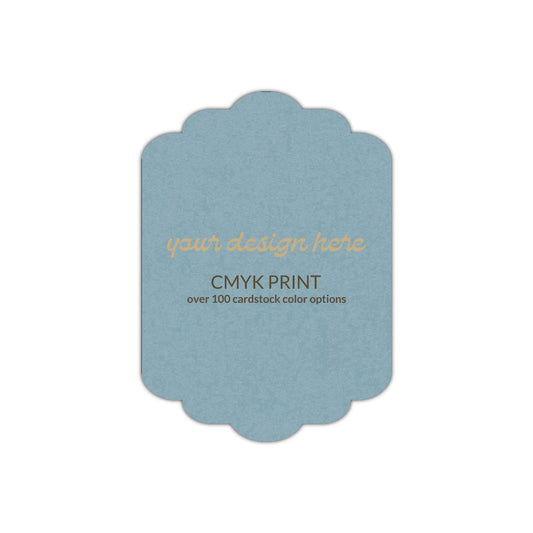 Shape P74 Diecut Card | CMYK Print | 2" x 3"