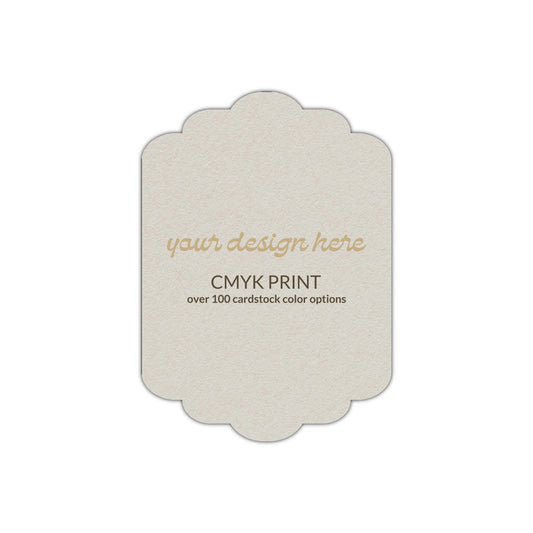 Shape P74 Diecut Card | CMYK Print | 2" x 3"