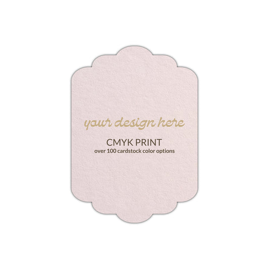 Shape P74 Diecut Card | CMYK Print | 3" x 4"