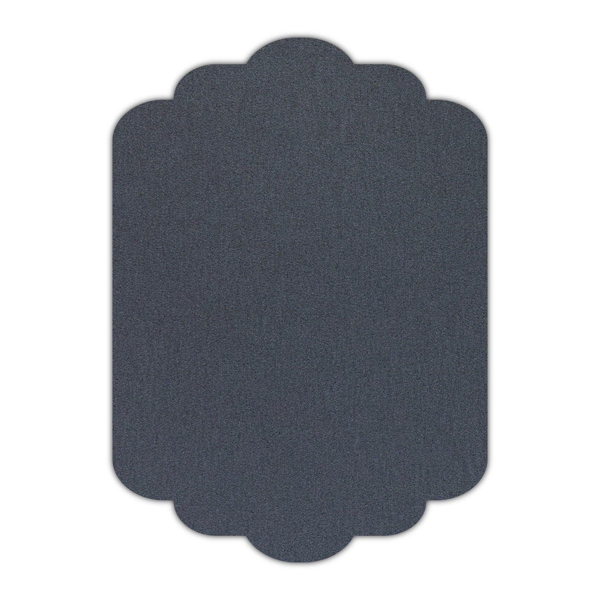 CMYK Print on Shimmer Anthracite Cardstock | Shape P74 | 2" x 3"
