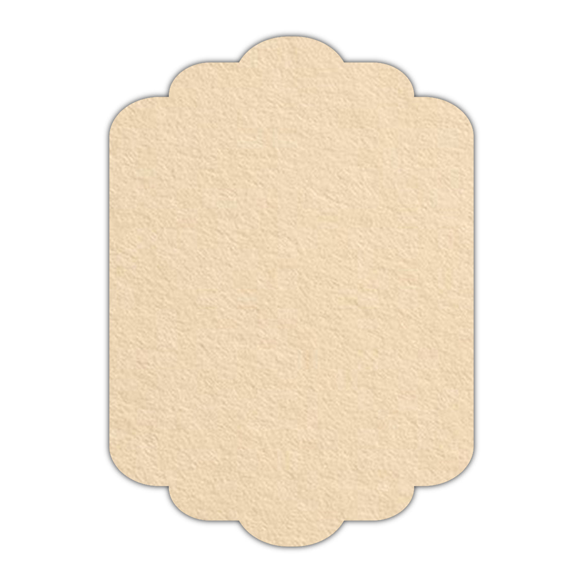 CMYK Print on Antique Ivory Cardstock | Shape P74 | 2.5" x 3.5"