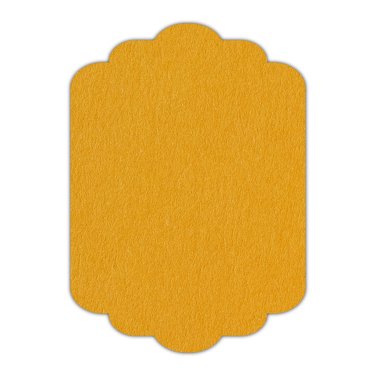 CMYK Print on Shimmer Citrine Cardstock | Shape P74 | 2" x 3"