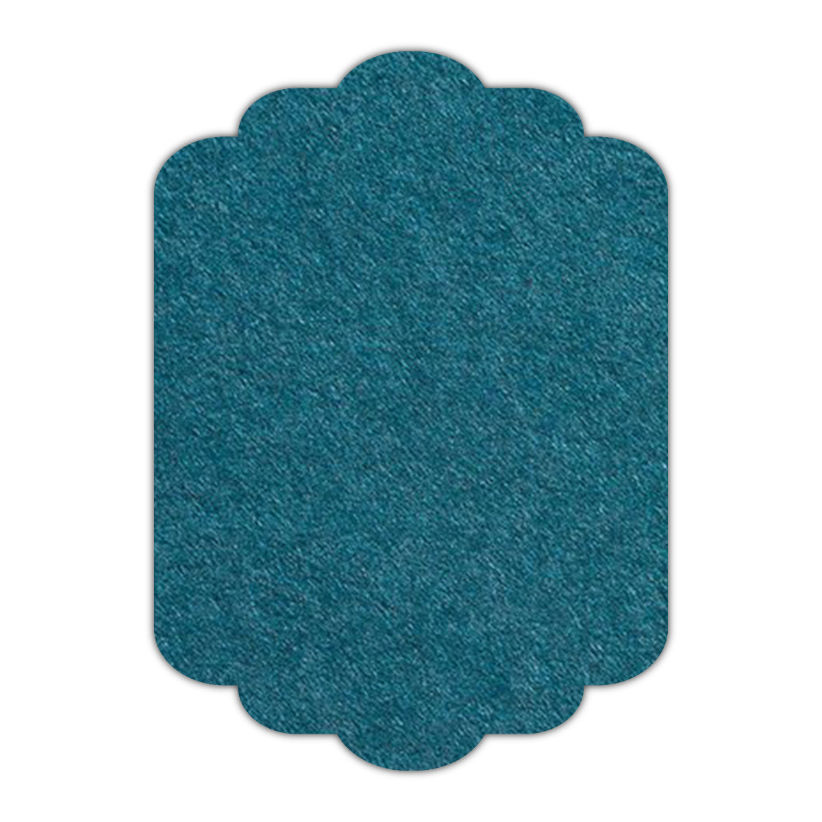 CMYK Print on Dark Teal Blue Cardstock | Shape P74 | 3" x 4"