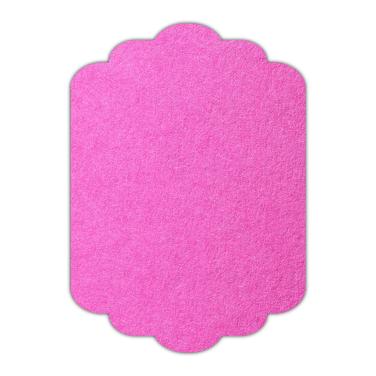 CMYK Print on Fuchsia Pink Cardstock | Shape P74 | 2" x 3"