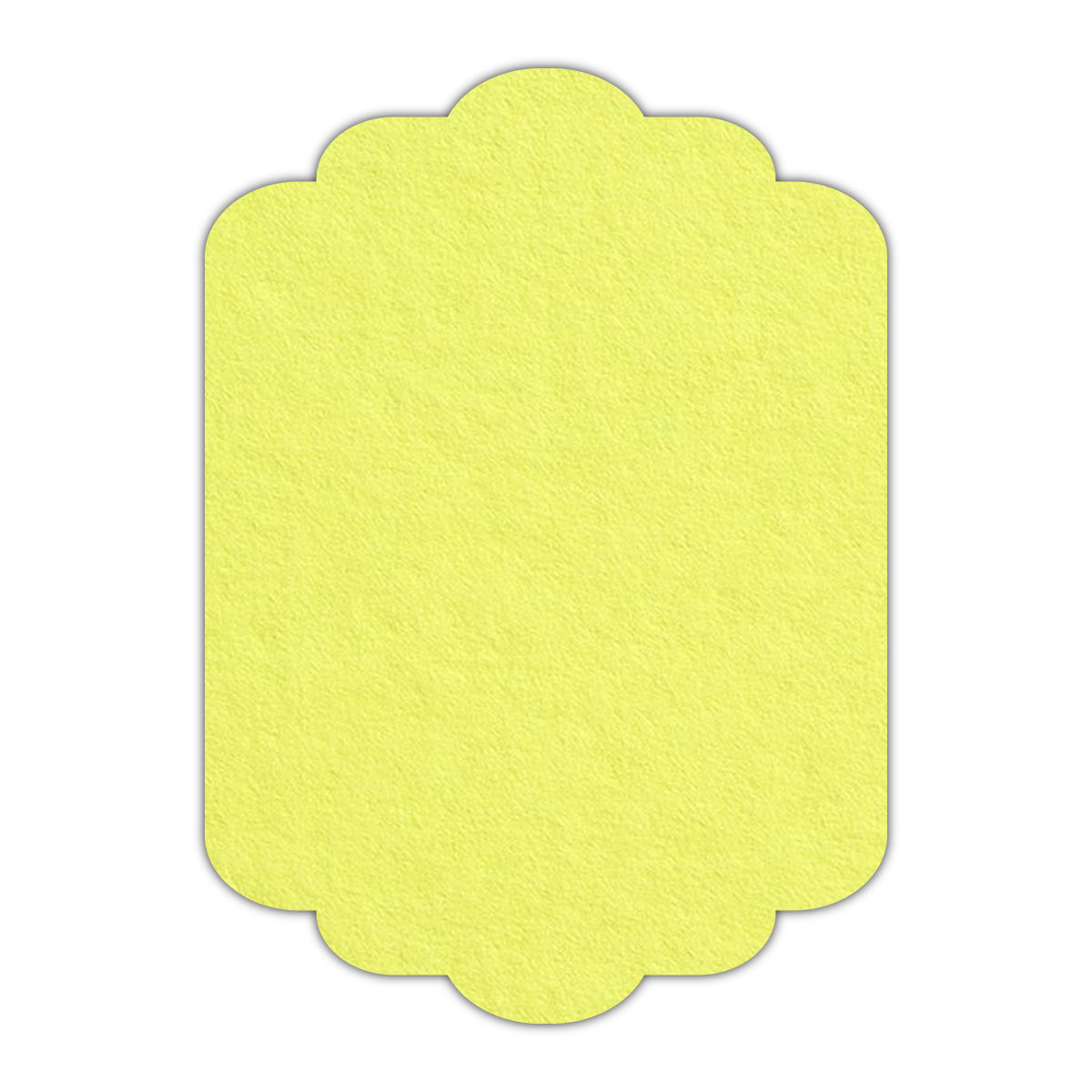 CMYK Print on Key Lime Cardstock | Shape P74 | 3" x 4"
