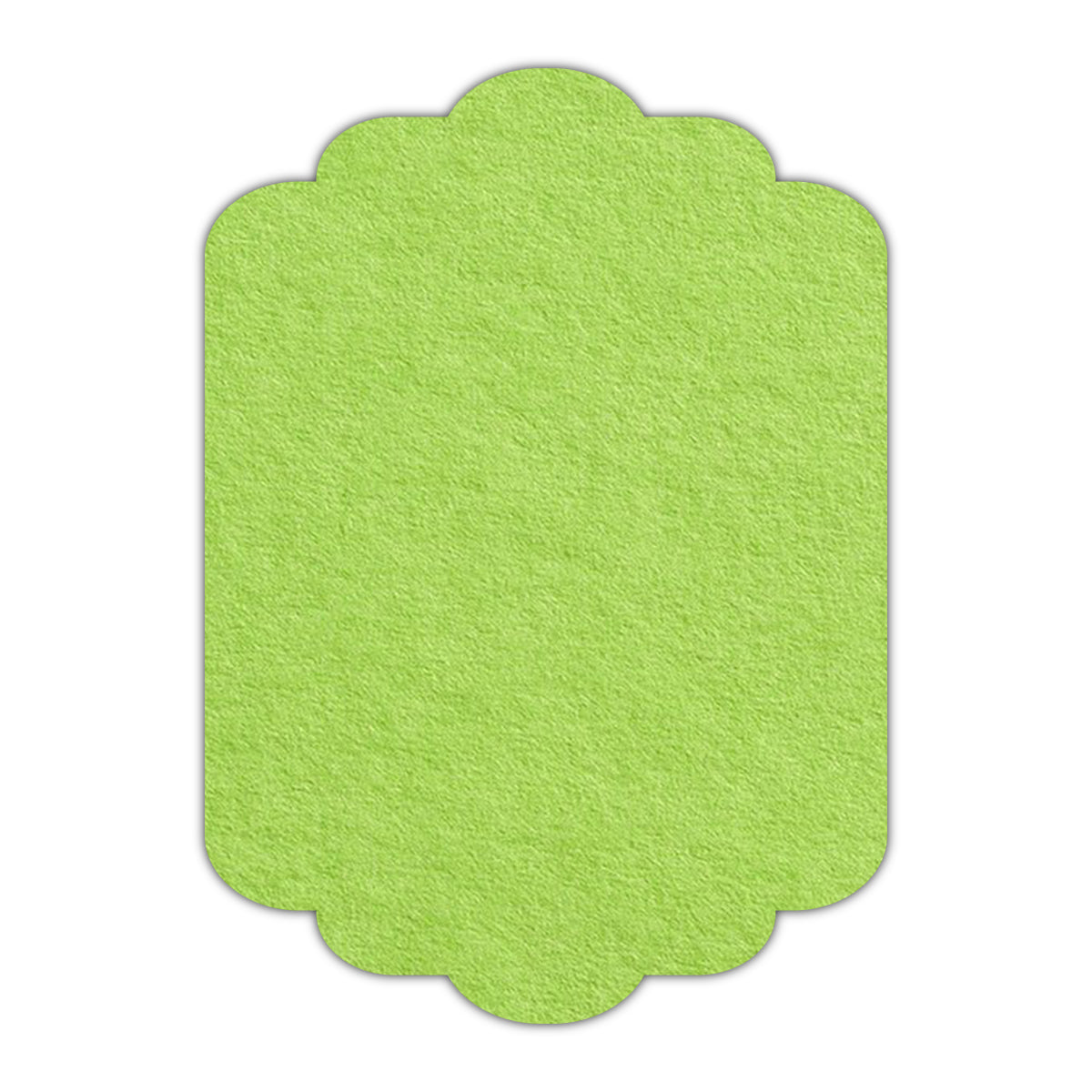 CMYK Print on Leaf Green Cardstock | Shape P74 | 2" x 3.5"