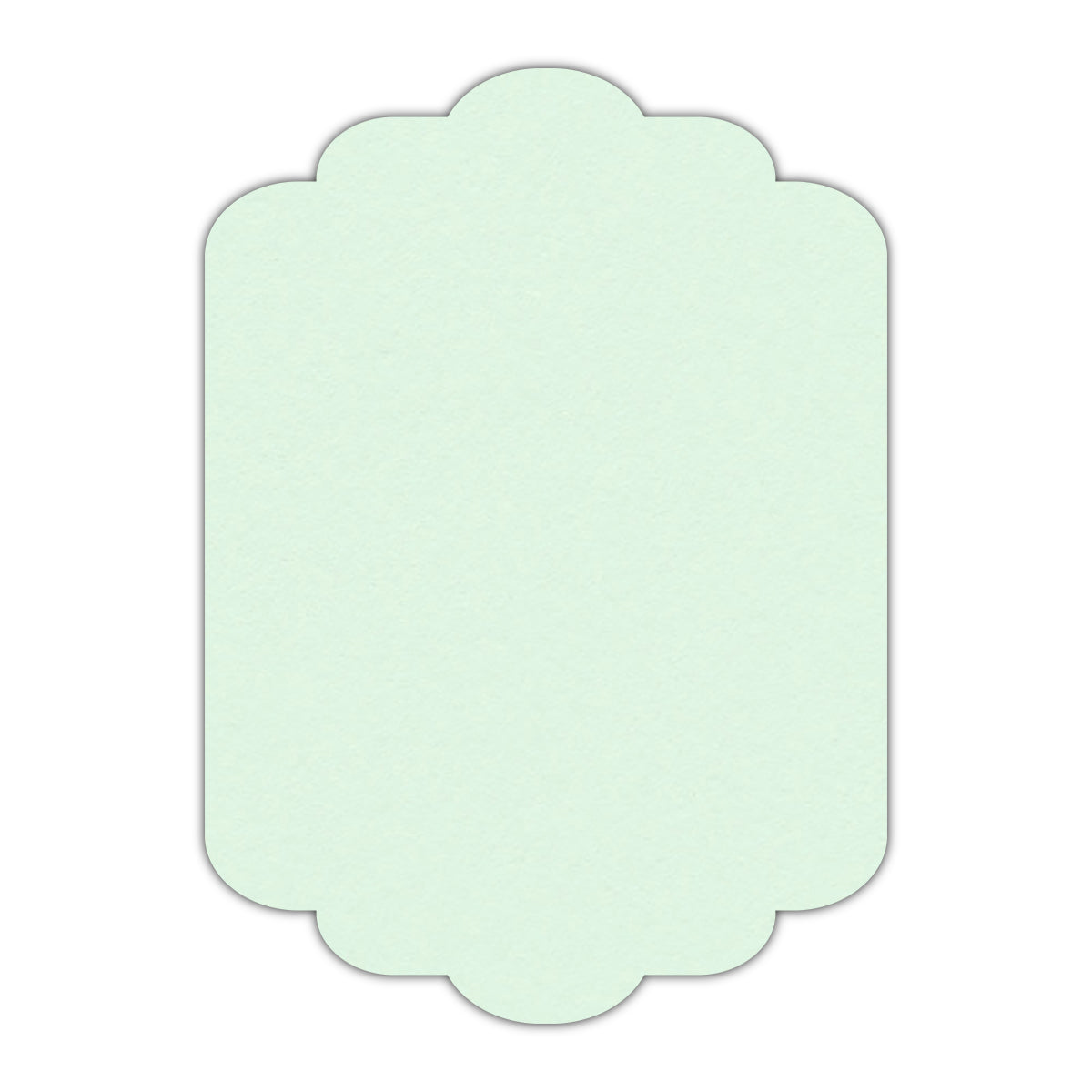 CMYK Print on Pastel Green Cardstock | Shape P74 | 11" x 14"