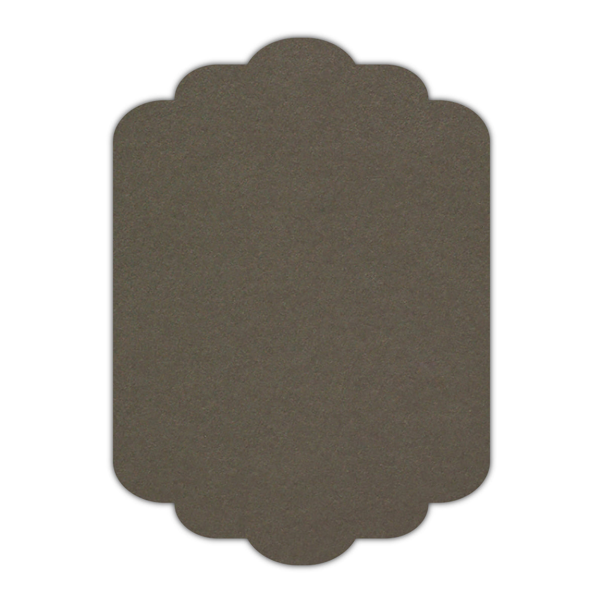 CMYK Print on Sombre Grey Cardstock | Shape P74 | 2" x 3.5"