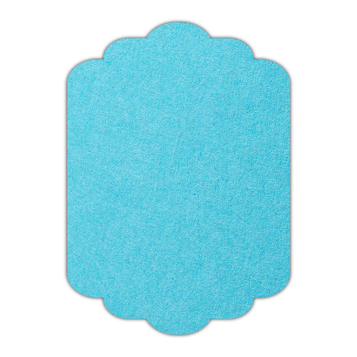CMYK Print on Turquoise Cardstock | Shape P74 | 5" x 8"