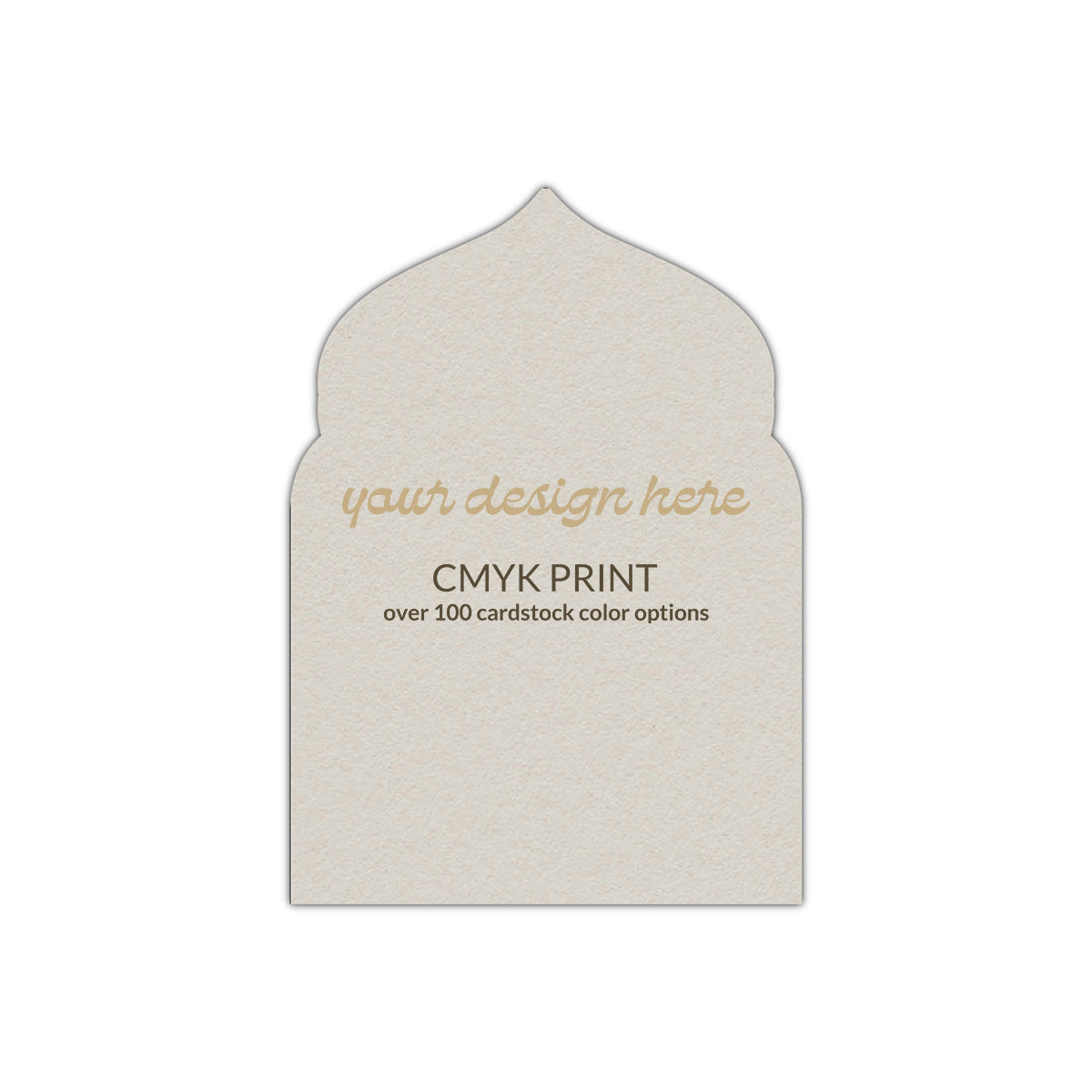 Shape P75 Diecut Card | CMYK Print | 3" x 4"