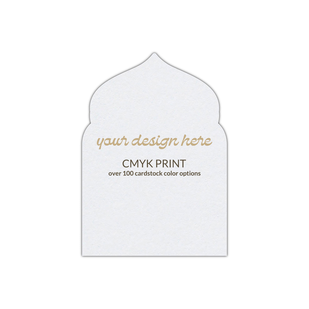 Shape P75 Diecut Card | CMYK Print | 3" x 5"