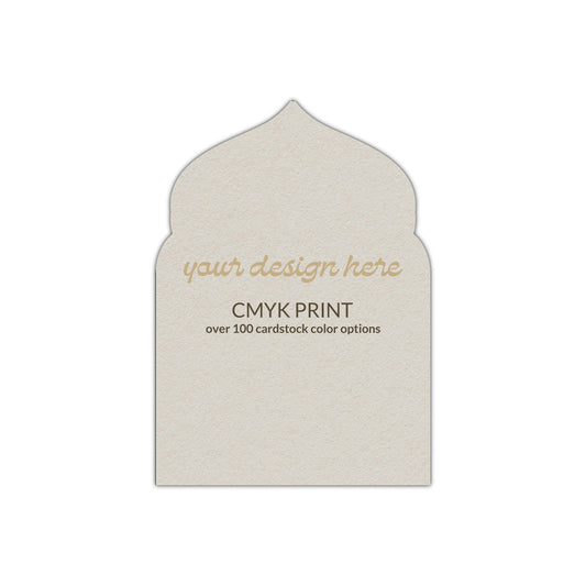Shape P75 Diecut Card | CMYK Print | 3" x 4"