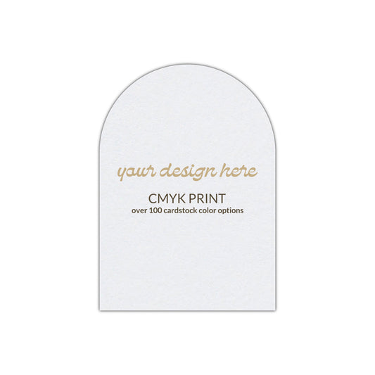Shape P76 Diecut Card | CMYK Print | 3" x 5"