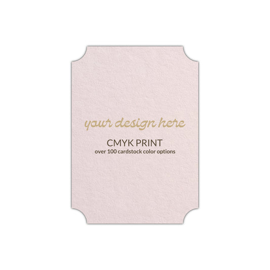Shape P78 Diecut Card | CMYK Print | 2" x 3"