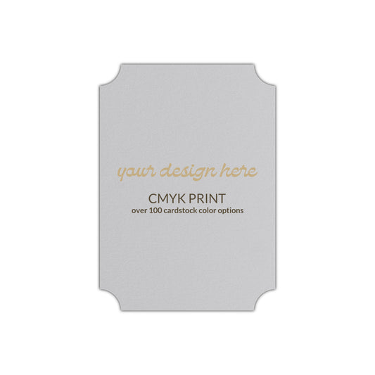 Shape P78 Diecut Card | CMYK Print | 3" x 5"