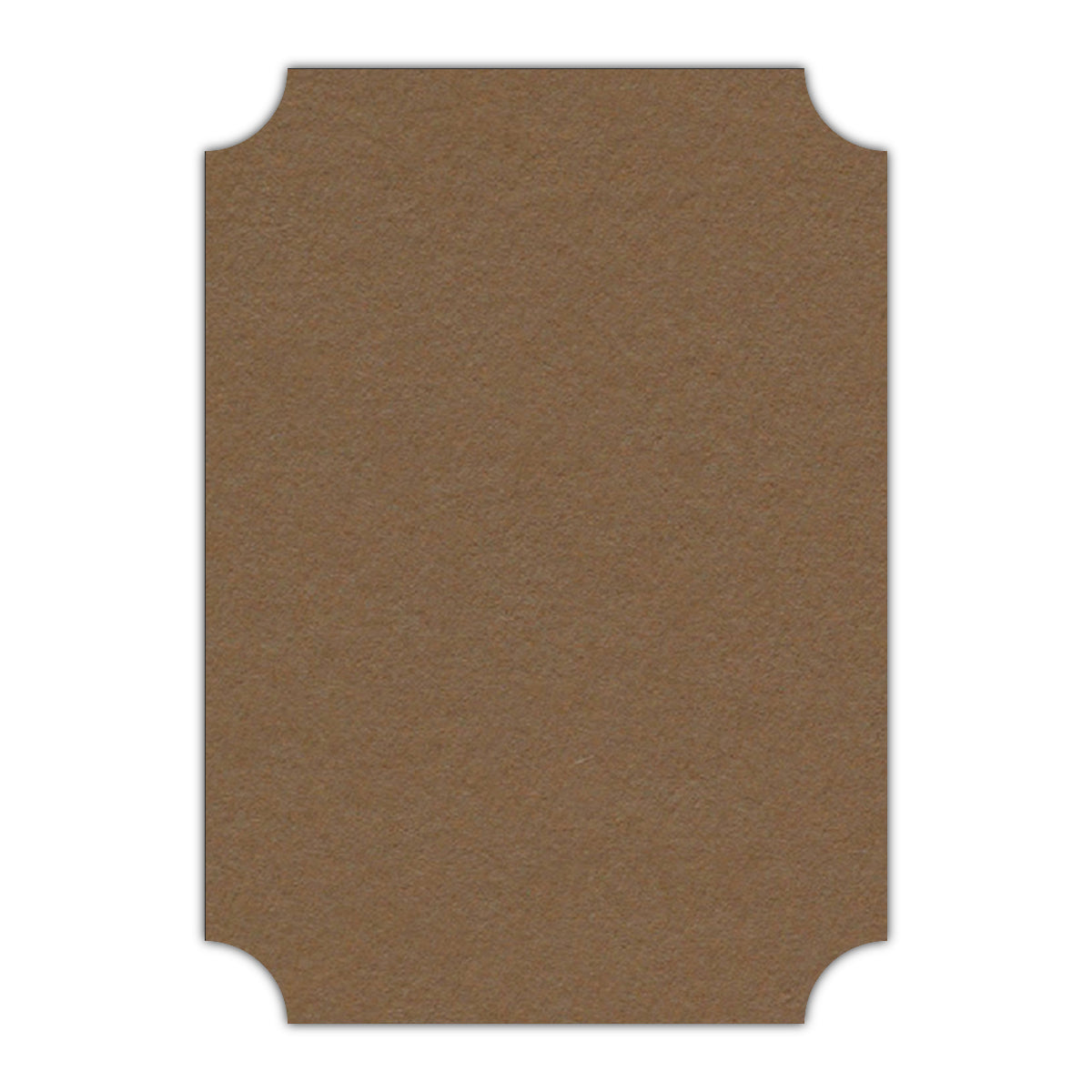 CMYK Print on Cappuccino Cardstock | Shape P78 | 4.25" x 5.5"