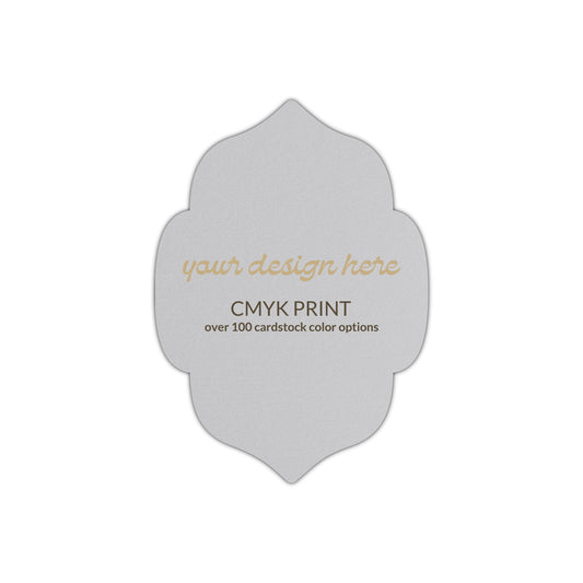Shape P7 Diecut Card | CMYK Print | 3" x 5"