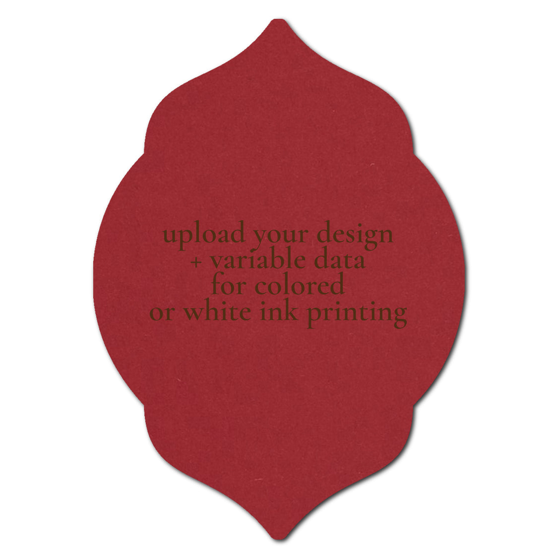 Individually Personalized Wedding Prints on Diecut Cardstock - Shape P7