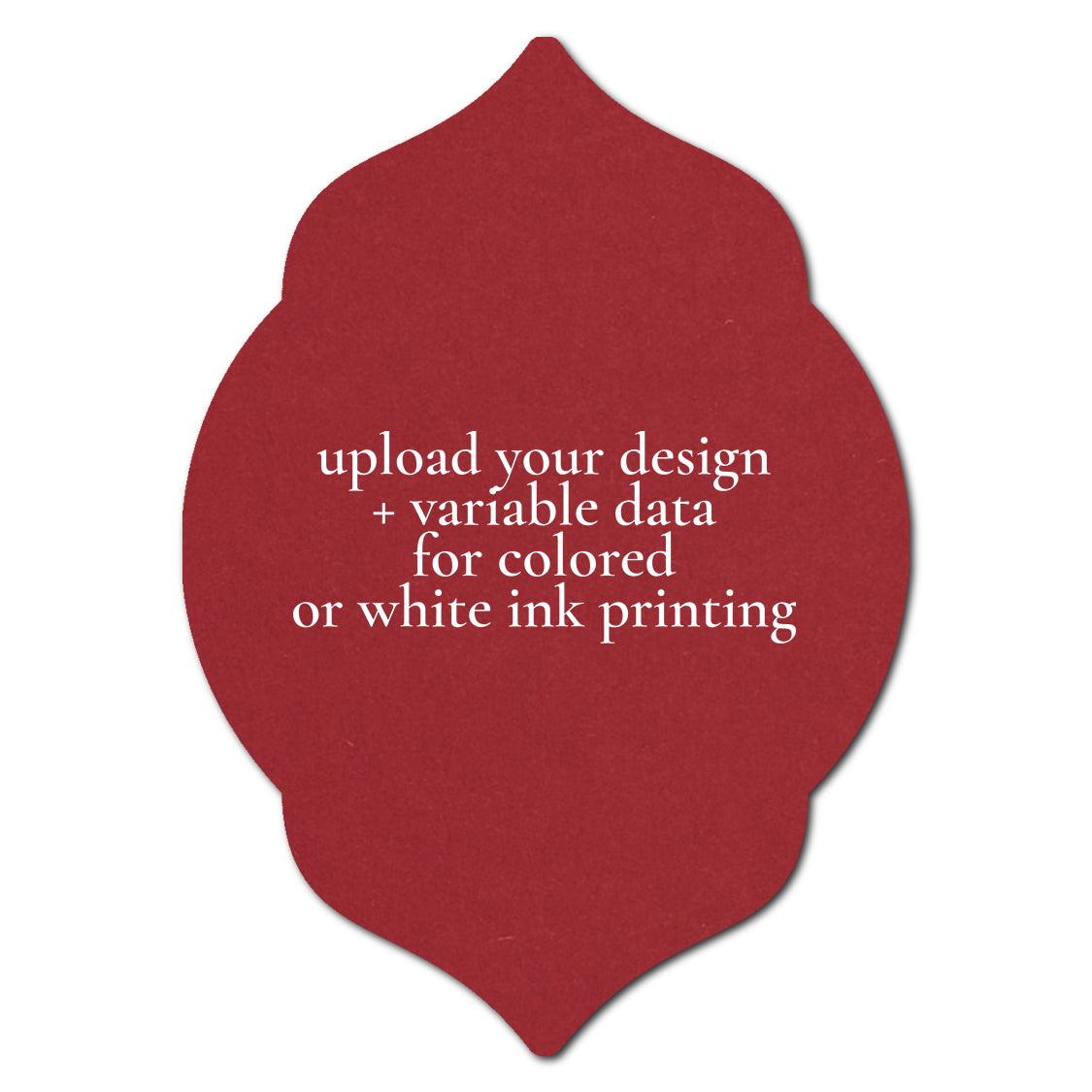 Individually Personalized Wedding Prints on Diecut Cardstock - Shape P7