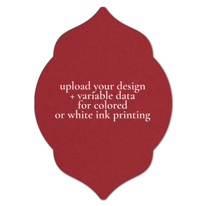 Individually Personalized Wedding Prints on Diecut Cardstock - Shape P7