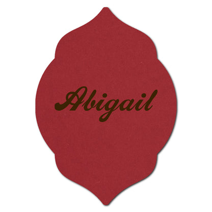 Individually Personalized Wedding Prints on Diecut Cardstock - Shape P7