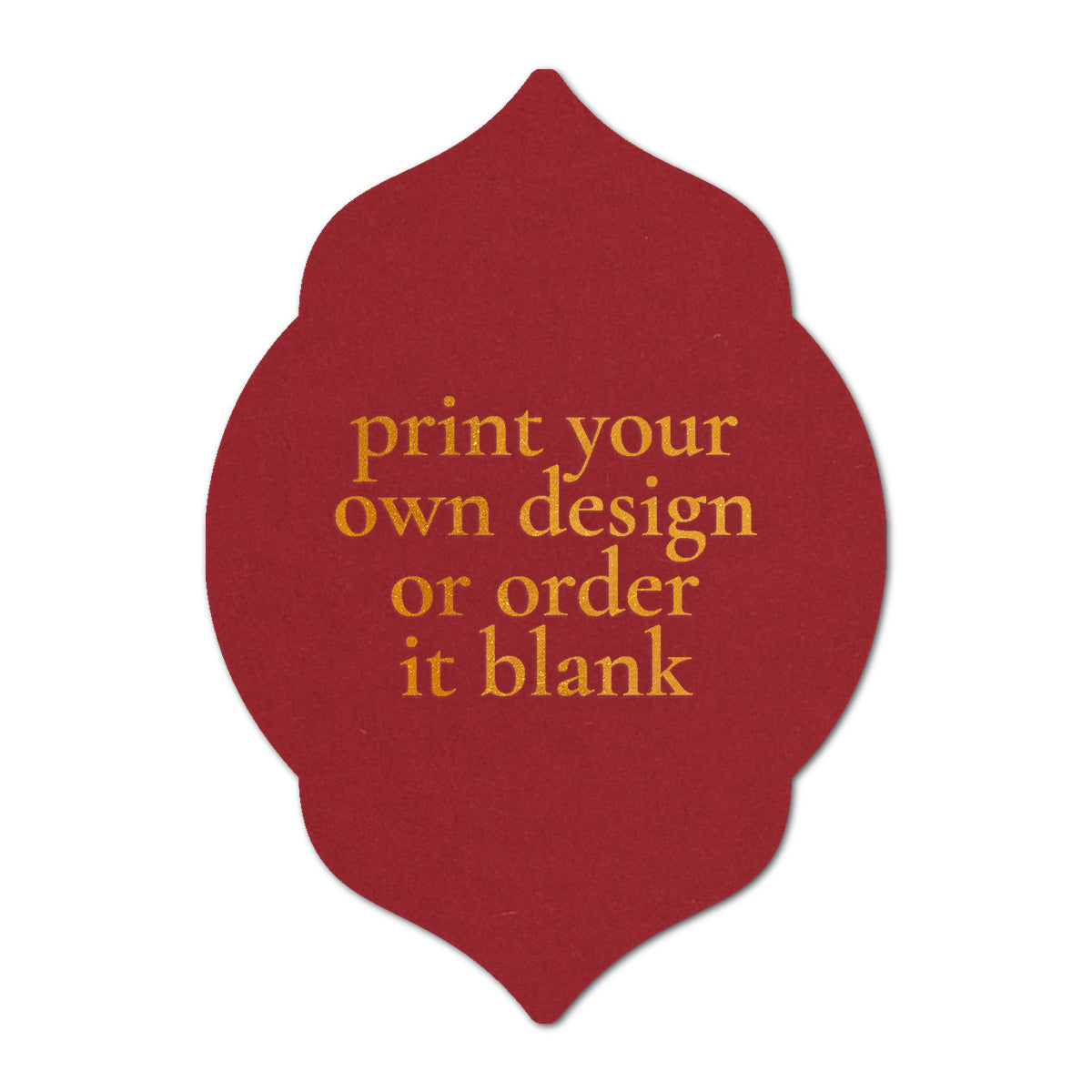 Custom Wedding Prints on Diecut Shaped Cardstock | Shape P7