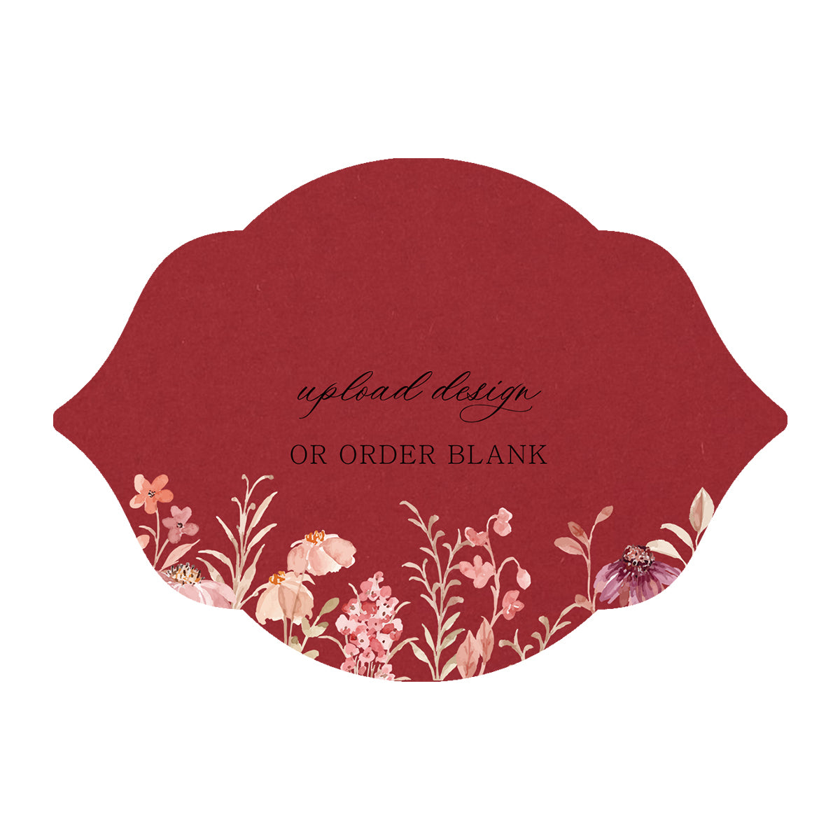 Custom Wedding Prints on Diecut Shaped Cardstock | Shape P7