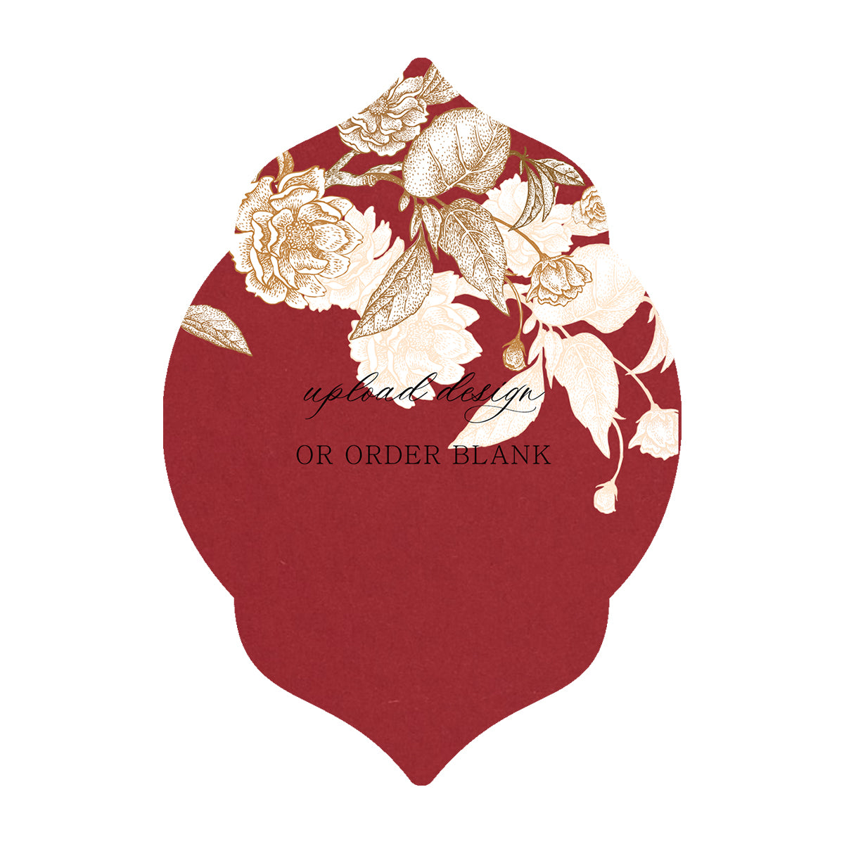Custom Wedding Prints on Diecut Shaped Cardstock | Shape P7