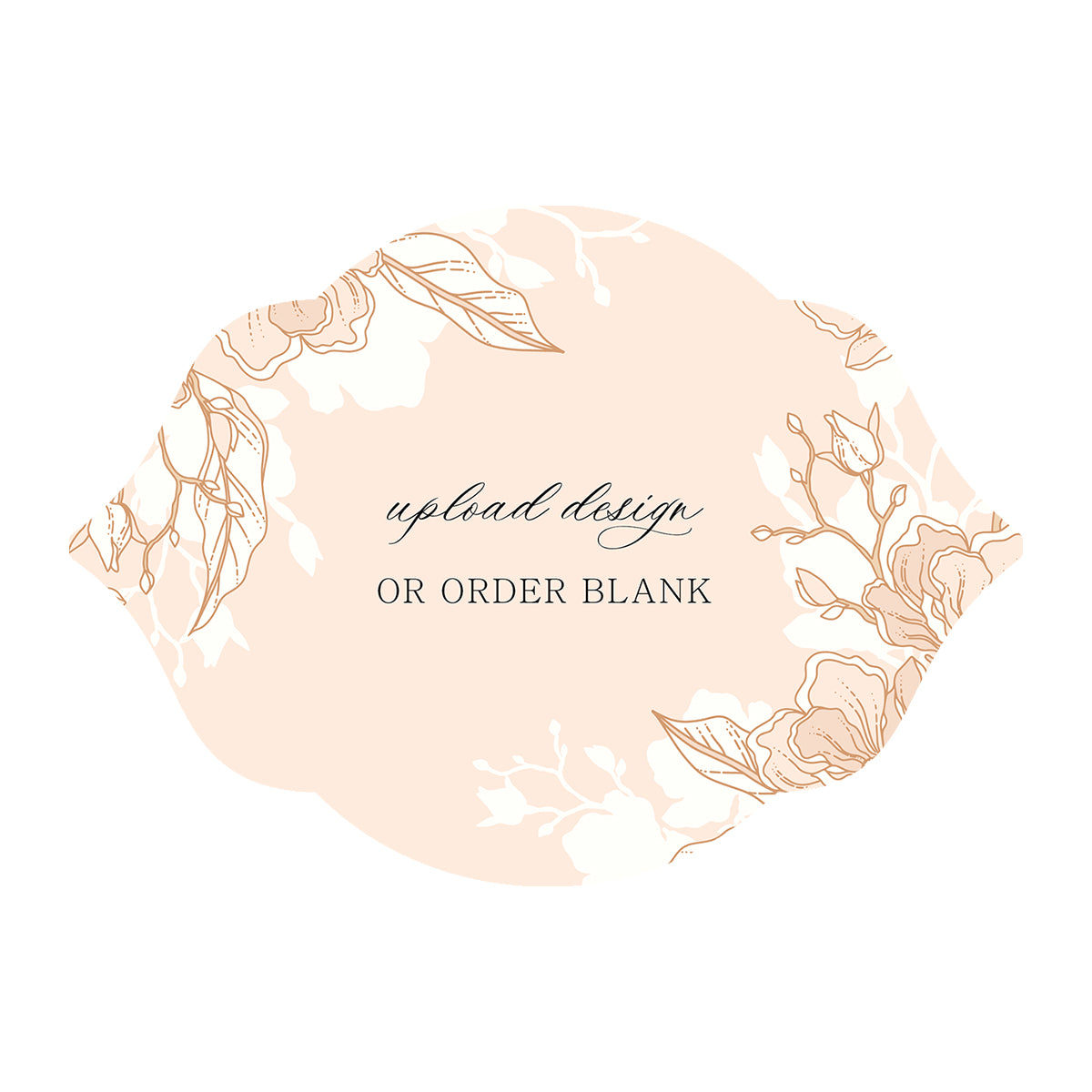 Custom Wedding Prints on Diecut Shaped Cardstock | Shape P7