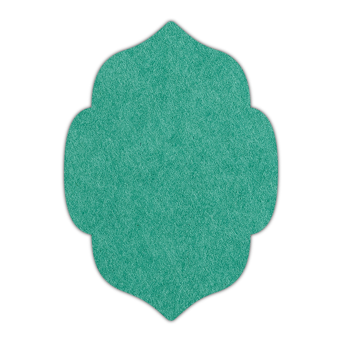 CMYK Print on Emerald Cardstock | Shape P7 | 2" x 3.5"
