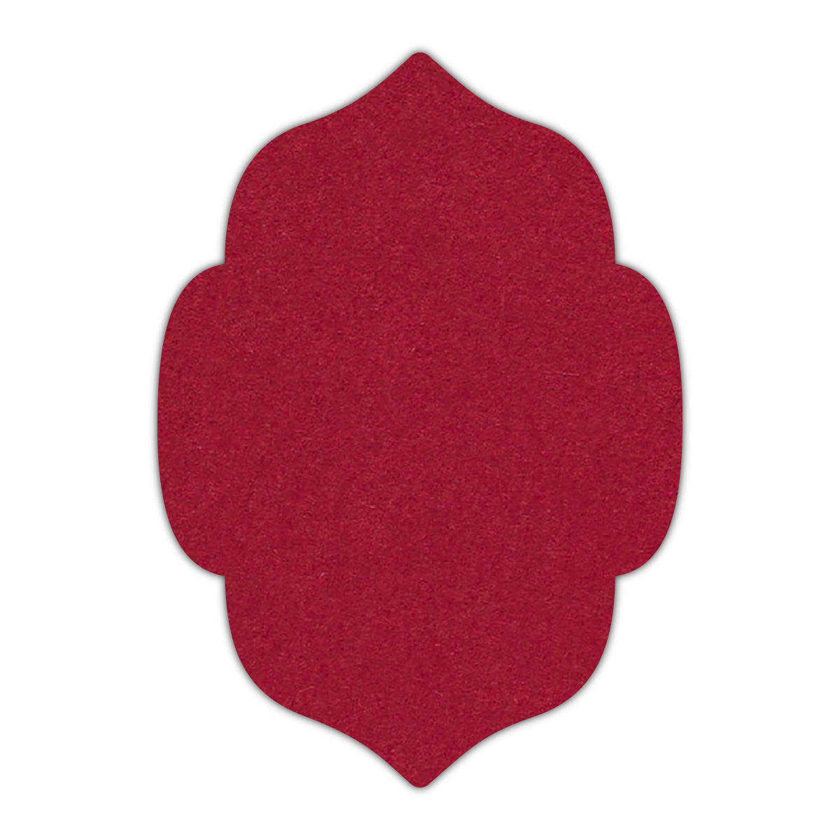 CMYK Print on Guardsman Red Cardstock | Shape P7 | 2" x 3"