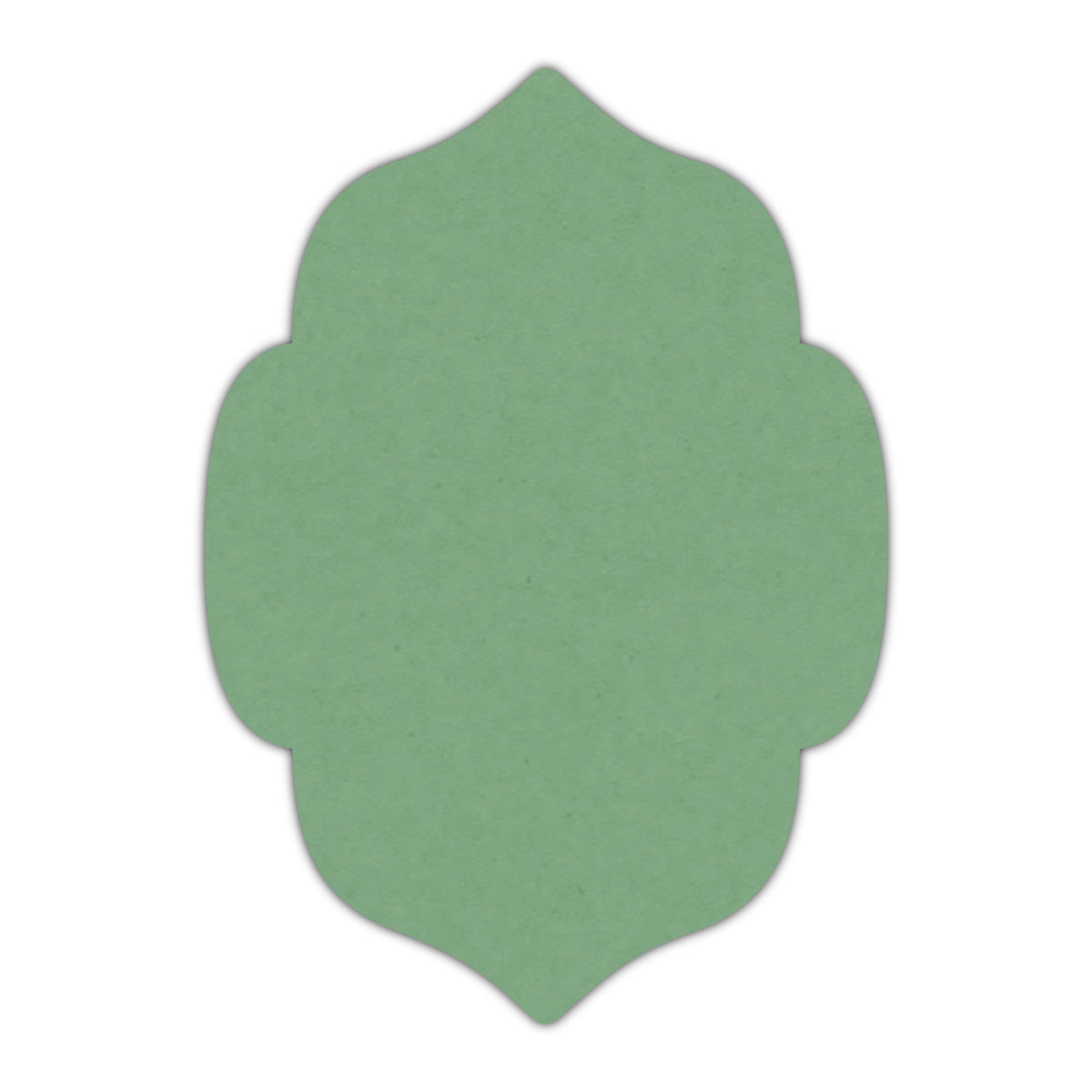 CMYK Print on Matcha Tea Cardstock | Shape P7 | 2" x 3"