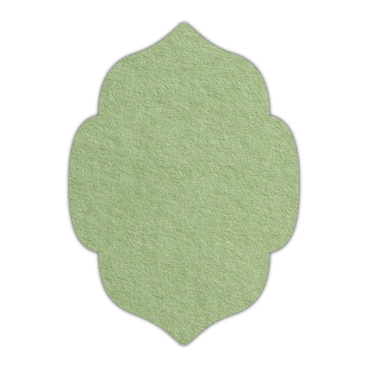 CMYK Print on Olive Green Cardstock | Shape P7 | 2.5" x 3.5"