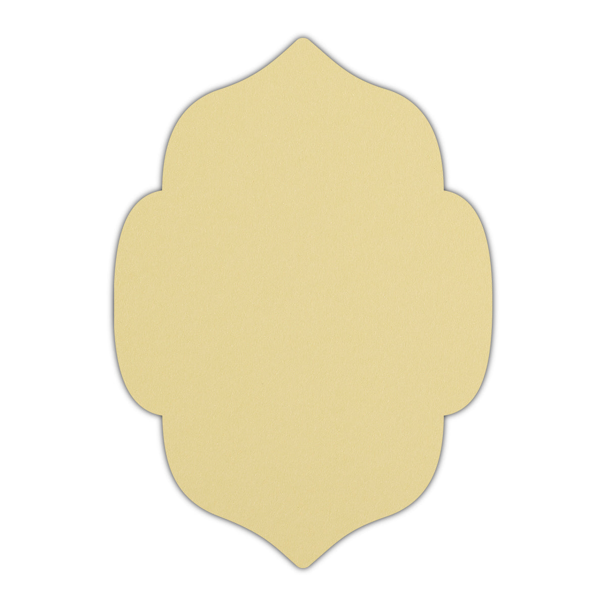 CMYK Print on Sorbet Yellow Cardstock | Shape P7 | 2" x 3.5"