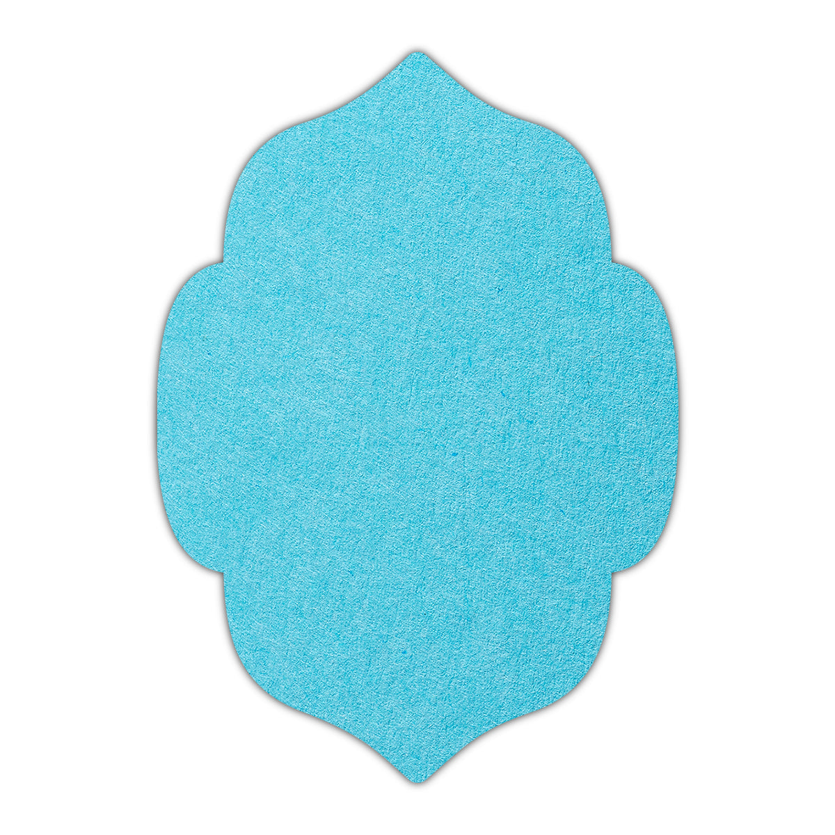 CMYK Print on Turquoise Cardstock | Shape P7 | 12" x 18"