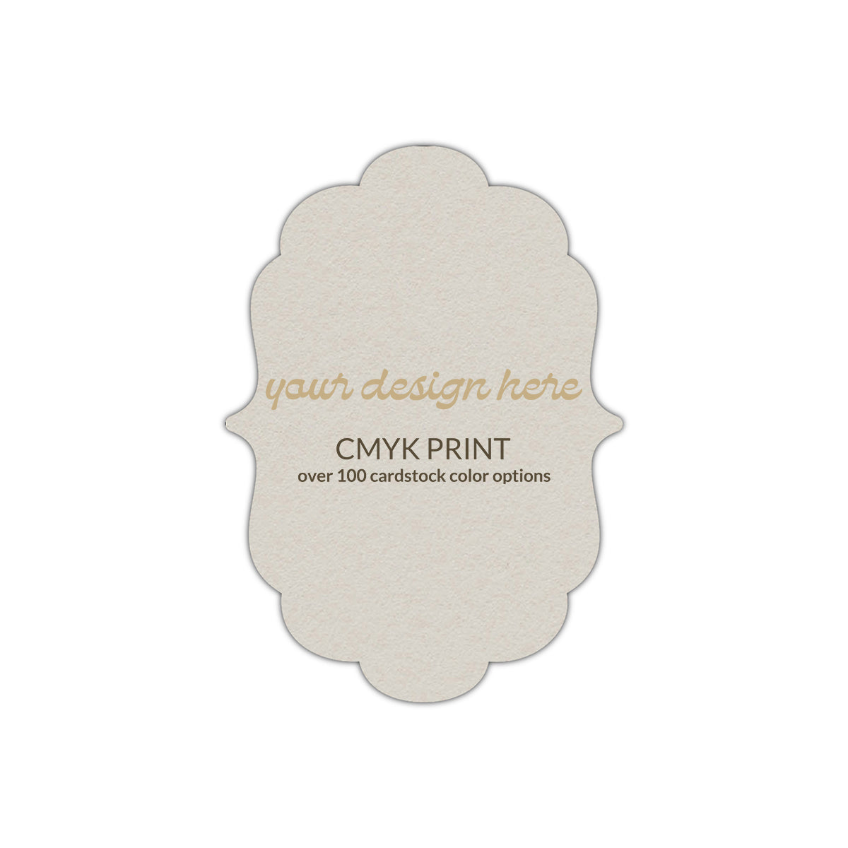 Shape P8 Diecut Card | CMYK Print | 2" x 3"