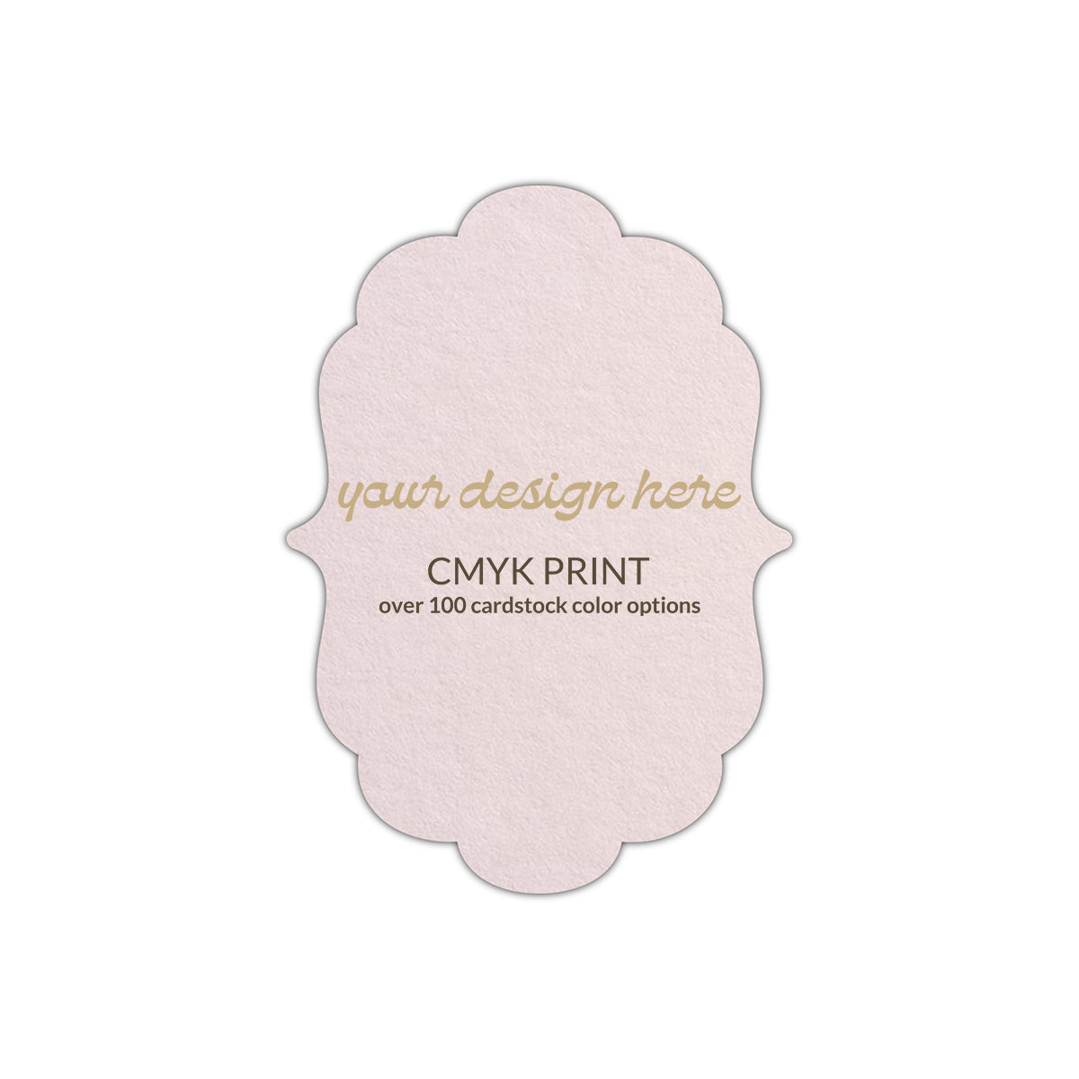 Shape P8 Diecut Card | CMYK Print | 3" x 5"